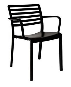 Lara-P, Kunststoff-Stuhl mit horizontaler Lattenrckenlehne