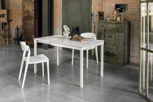 PERIGEO 85 TA159, Ausziehbarer Tisch aus Metall, Laminat, modern