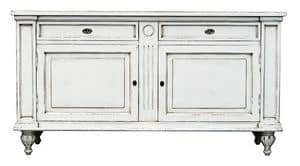 Mlanie BR.0007, Sideboard mit 2 Tren und 2 Schubladen, Louis XIV-Stil