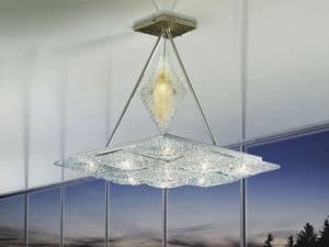 Alaska ceiling lamp, Kronleuchter mit rautenfrmigen Elemente, fantasievolle Stil
