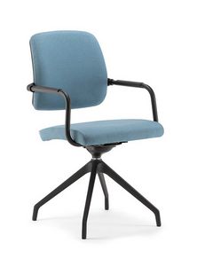 Kos Soft 05 BK, Stuhl mit schwarzem Metallgestell, drehbar