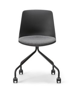 Java Cover 03, Stuhl mit Rollen, mit Monocoque aus Kunststoff