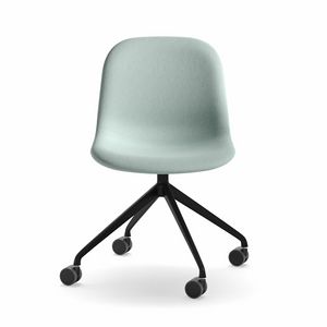 Mni Fabric HO-4, Stuhl mit Rdern, mit Stoff bezogen