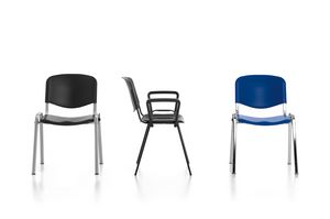Leo Plastic, Metallstuhl, Sitz und Rckenlehne aus Polypropylen