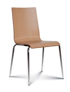 Caprice Holz, Stapelbarer Stuhl mit Sitz und Rckenlehne aus Holz
