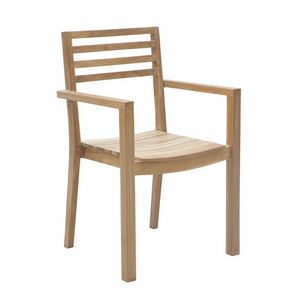 Dehors 0345, Stapelbarer Stuhl aus Holz fr den Auenbereich