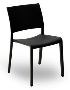 Fosca-S, Stuhl komplett aus Kunststoff, resistent gegen Sonne