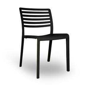 Lara-S, Kunststoff-Stuhl mit Rckenlehne mit horizontalen Lamellen