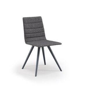 Firenze-W, Gepolsterter Stuhl mit Holzbeinen