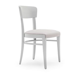 Steffy 00412, Stuhl aus Massivholz, Sitz und Rcken gepolstert, fr Vertrags-und Wohnbereich