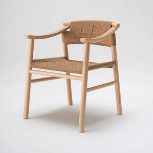 Haiku Strohsessel, Stuhl aus Esche, Sitz und Rckenlehne aus Stroh