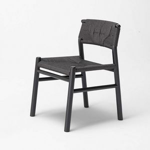 Haiku Strohstuhl, Holzstuhl mit Sitz und Rckenlehne aus Stroh