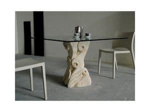 Apollo, Tisch mit Sockel aus handgeschnitzten Vicenza Stein