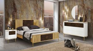 Art. E130 Millerighe Bett, Bett mit eleganter Rippenverzierung