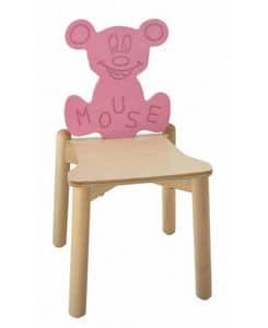 ANIMALANDIA - Mouse, Stapelbarer Stuhl in Buche und Birke, fr Spielpltze