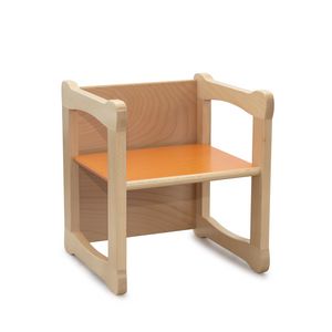 DIXI/Q, Stuhl mit quadratischen Struktur in Buche, fr Kinder