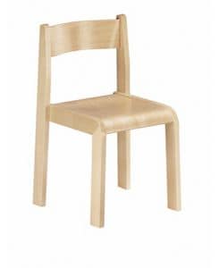 MINNIE, Chair in Holz, ungiftigen Farben, fr Schulen und Kindergrten