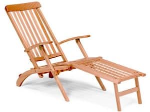 Chaise longue, Liegestuhl aus Holz fr Garten
