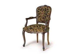 Art.109 armchair, Sessel aus Holz, Stil Louis XV
