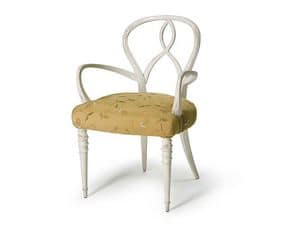 Art.496 armchair, Sessel in rohem Nussbaumholz, gepolsterter Sitz