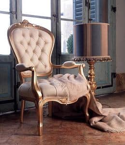Giorgione Stuhl, Leder Polstersessel, fr klassische Wohnzimmer
