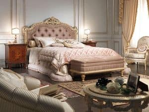 Art. 907 Bett, Stil Louis XV Bett, fr Luxus-Schlafzimmer mit Doppelbett