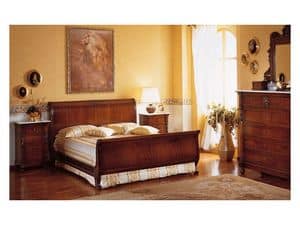 Art. 973 '800 Siciliano, Bett in handgeschnitzte Holz, fr ein Doppelzimmer