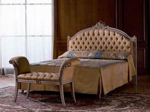 Canaletto, Gesteppt Doppelbett aus Holz, fr Schlafzimmer