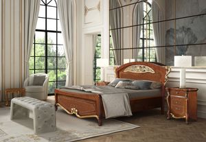 Fenice Art. 4301 - 4302, Klassisches Bett mit hohem Glamour und Prestige