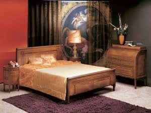L304 Renoir Bett, Doppelbett, gebogenem Holz, klassischen Stil
