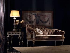 Paolina, Luxus klassischen Chaiselongue, gesteppt, fr den Empfang