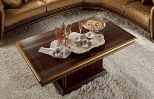 Giotto Couchtisch, Luxus klassische Couchtisch, mit rechteckiger Basis