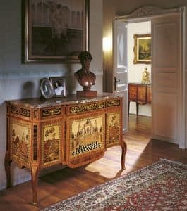 Art. 90, Klassischer Luxus Kommode mit Intarsien, fr Eingangsraum