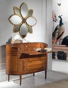 C129 Ellittico Kommode, Klassischer Luxus Dresser, elliptisch, mit Schreibtisch