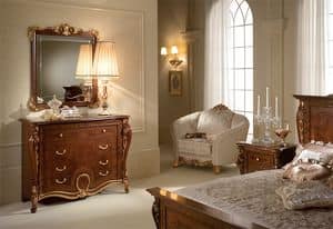 Donatello Kommode, Kommode aus Holz geschnitzt, luxurise neoklassizistischen Stil, fr das Schlafzimmer