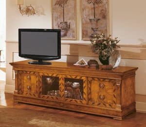 Art. 527/TV, Sideboard klassischen Holz, TV-Stnder mit Einlagen