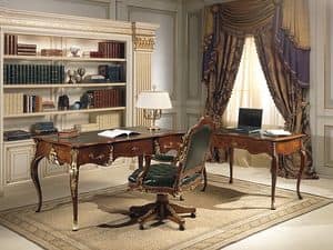Art. 2008/16, Schreibtisch mit Louis XV stylne, Nussbaum Antiquitten, hohe Qualitt