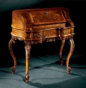 Ergnzt Schreibtisch 705, Schreibtisch aus Holz-Intarsien, klassischen Stil Luxus gemacht