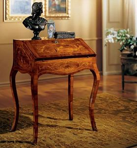 Ergnzt Schreibtisch 830, Schreibtisch aus Holz mit Faltverdeck, klassischen Stil