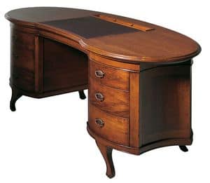 Menton VS.0218, Walnut bohnenfrmige Schreibtisch, fr elegante Bros