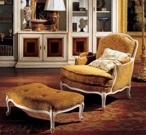 Complements lounge set 848 849, Luxus klassischer Sessel und Fusttze
