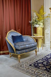 Sessel 4972 im Louis XVI-Stil, Luxus-Sessel mit antikem Decap-Finish