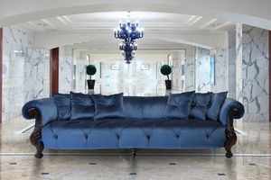 Oceano Stoff 4-Sitzer, 4-Sitzer-Sofa mit Goldveredelung, Luxus im klassischen Stil
