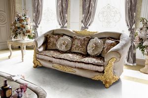 Amina Sofa, Klassisches Sofa mit abgerundeten Formen