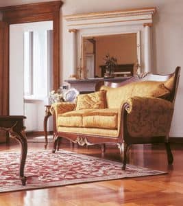 Art. 1054, Gepolstertes Sofa mit Schnitzereien, fr Salons in Luxus-Stil