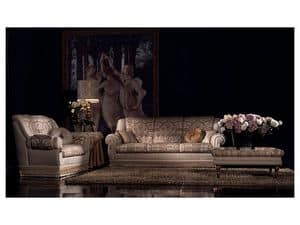 Cinzia Sofa, Tufting-Sofa, Luxus im klassischen Stil, verschiedene Manahmen