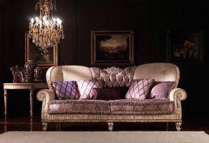 Marina, Klassisches Sofa, gepolstert, in Seide berzogen, fr Wohnzimmer