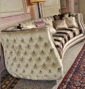 Michelle, Polsterstepp Sofa im klassischen Luxus-Stil