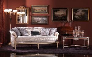 Nadia, Franzsisch-Stil Sofa, gepolstert in Seide, klassischen Stil