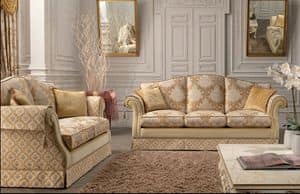 Royal, 2-Sitzer-Sofa fr Wohnzimmer, klassisch, mit Stahlfedern